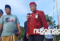 Foto. Kadisbudporapar Sumenep saat mengunjungi Wisata Pantai Matahari Desa Lobuk Kecamatan Bluto, Sumenep