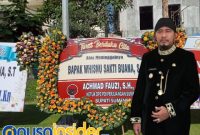 Foto. Karangan Bunga Serta Do'a Bupati Sumenep Atas Wafatnya Politisi PDI Perjuangan Jatim Whisnu Sakti Buana
