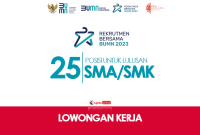 Lowongan Kerja BUMN, 25 Daftar Posisi untuk Jenjang SMA SMK dalam Rekrutmen Bersama BUMN 2023 (Kupasonline.com)