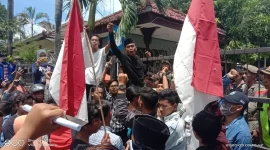 Foto. Aksi Aliansi Pemuda Timur Daya (API) tahun lalu terkait Alih Fungsi Lahan Di Sumenep