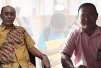 Foto.Ketua LSM LPK RI Manado Maykel Pusung (Kanan), Kepala Sekolah SMAN 1 Manado (Kiri) 