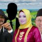 Foto. Advocat Nasional Kurniadi SH (Kiri), Istri Mantan M1 Nurfitriana, SE (Tengah), KH Abuya Busyro Karim, Mantan M1 (Kanan) 
