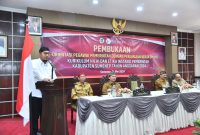 Foto. Bupati Sumenep, Ra Achmad Fauzi Wongsojudo saat menyampaikan sambutannya di Hadapan Pegawai PPPK.