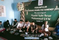 Foto. Peringatan Maulid nabi Muhammad Saw Perkumpulan Penyandang Disabilitas Sumenep (PPDS), Senin 30 September 2024.
