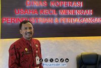Foto. Kepala Dinas Koperasi Unit Kecil Menengah Perindustrian dan Perdagangan (DKUPP), Moh Ramli. 