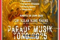 Foto. Potongan Flayer Parade Musik Tong-tong Sumenep, Sabtu 28 Juni 2025.