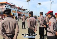 Foto. Pelepasan Patroli Safari kepulauan oleh Kapolres Sumenep di Pelabuhan Kalianget Sumenep