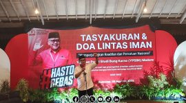 Foto. Sambutan Menggelegar dari Pembina Yayasan Pusat Study Bung Karno (YPSBK) Madura. 