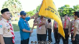 Foto. Pelepasan Kwarcab Pramuka Sumenep oleh Bupati Sumenep. 