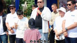 Foto. Nova Harivan Paloh saat bersama warga dalam momentum pesta Rakyat Kemerdekaan Republik Indonesia ke-80