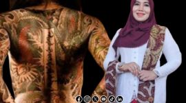 Foto. Dr Lia Istifhama, S.Sos.i., M.E.I Senator DPD RI (Kanan), Ilustrasi Perempuan Bertato (Kiri) 