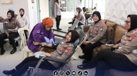 Foto. Momentum Hari Polwan RI ke-77, Polres Sumenep gelar Aksi Donor Darah. 
