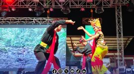Foto. Penampilan Bandung Sewu dari Kabupaten Banyuwangi di Madura Culture Festival #3 2025 Kabupaten Sumenep