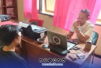 Foto. Korban Pengeroyokan Warga Campaka Pasongsongan saat Laporan ke Polsek setempat. 