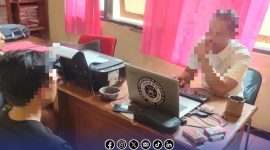 Foto. Korban Pengeroyokan Warga Campaka Pasongsongan saat Laporan ke Polsek setempat. 