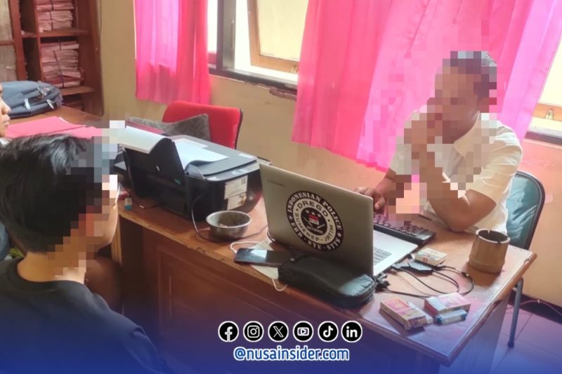 Foto. Korban Pengeroyokan Warga Campaka Pasongsongan saat Laporan ke Polsek setempat. 