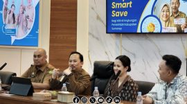 Foto. Dr Ir Arif Firmanto, S.TP., M.Si.IPU.ASEAN Eng Plt BKPSDM Sumenep saat menyampaikan Sambutannya dalam momentum sosialisasi Program Smart Save dari PT Taspen Life di Ruang Rapat Potre Koneng Bappeda Sumenep, Jumat 5/9/2025.