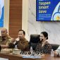 Foto. Dr Ir Arif Firmanto, S.TP., M.Si.IPU.ASEAN Eng Plt BKPSDM Sumenep saat menyampaikan Sambutannya dalam momentum sosialisasi Program Smart Save dari PT Taspen Life di Ruang Rapat Potre Koneng Bappeda Sumenep, Jumat 5/9/2025.