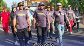 Foto. Bupati Sumenep Achmad Fauzi Wongsojudo bersama Eks AKD Sumenep Miskun Legiyono saat mengikuti JJS Desa Pangarangan Bersama Spectra Comp