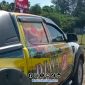 Foto. Mobil milik PT Empat Sekawan Mulia saat berada di lokasi kegiatan Karapan Sapi Piala Presiden cup 2025 di Sumenep