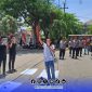 Foto. Syaiful Bahri, Korlap Aksi GPM - KLK Madura di depan kantor Disperkimhub Sumenep, Rabu 24/9/2025.