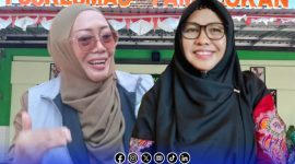 Foto. Drg Ellya Fardasah, M.Kes. Kepala Dinkes P2KB Sumenep (Kanan), Drg Novia Sri Wahyuni, M.Kes Kepala Puskesmas Pamolokan (Kiri). 