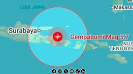 Foto. Titik Lokasi Gempa Hari ini di Jawa Timur, Kamis 25 September 2025.