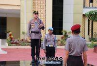 Foto. Kapolres Sumenep AKBP Rivanda, S.I.K di Momen Kenaikan Pangkat Anggotanya. 