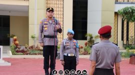 Foto. Kapolres Sumenep AKBP Rivanda, S.I.K di Momen Kenaikan Pangkat Anggotanya. 