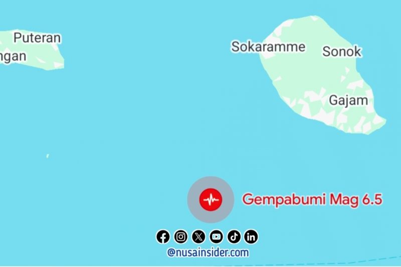 Foto. Titik Lokasi Gempa Bumi Malam Ini, 30 September 2025 dipantau Aplikasi Maps 