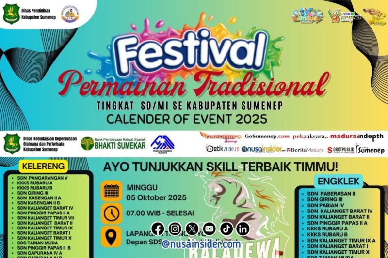 Foto. SS Flayer Event Permainan Tradisional Sumenep 2025