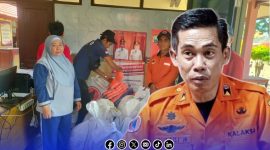 Foto. Ach Lailiy Maulidi Kepala BPBD Sumenep saat mempersiapkan Bantuan kepada Warga terdampak Gempa di kepulauan Sapudi Sumenep