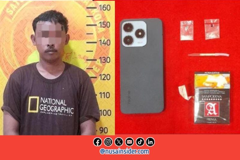 Foto. Pengedar sabu warga Desa Gadu Timur kecamatan ganding Sumenep saat ditangkap Polres Sumenep