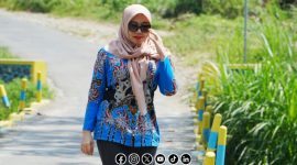 Foto. Anggota DPD/MPR RI Neng Lia saat jalan-jalan santai di pedesaan beberapa Hari lalu. 
