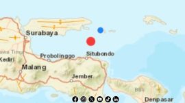 Foto. Lokasi Gempa Bumi Hari ini, Rabu 8 Oktober 2025