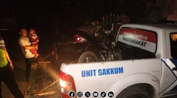 Foto. Kendaraan pelaku Tabrak Lari di Sumenep saat dibawa ke Polres Setempat. 