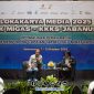 Foto. Ketua Komisi Pengaduan dan Penegakan Etika Pers, Muhammad Jazuli saat menyampaikan Materinya di Rangkaian Lokakarya SKK Migas Jabanusa Bersama media di Aula Hotel GUMAYA Semarang - Jateng. 