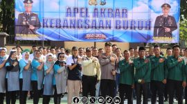 Foto. Apel Akbar Kebangsaan Buruh Polres Sumenep