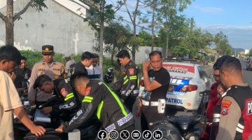 Foto. Kegiatan patroli gabungan skala besar Polres Sumenep