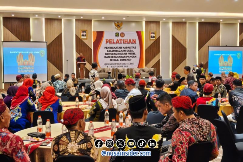 Foto. Kegiatan Pelatihan Peningkatan Kapasitas Kelembagaan Desa Koperasi Merah Putih dan Ketahanan Pangan di kabupaten Sumenep. 