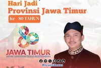 Foto. Ucapan Selamat Hari Jadi Jawa Timur ke - 80 dari Kepala Bappeda Sumenep, Dr Ir Arif Firmanto, S.TP., M.Si.IPU ASEAN Eng. 