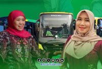 Foto. Gubernur Jawa Timur, Hj. Dr. (HC) Khofifah Indar Parawansa, M.Si (Kiri), Anggota DPD/MPR RI Dr Lia Istifhama, S.Sos.i., M.E.I (Kanan) 