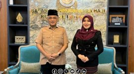 Foto. Anggota DPD/MPR RI Dr Lia Istifhama, S.Sos.i., M.E.I saat berada di Badan Penyelenggara Haji Republik Indonesia (Kanan). 