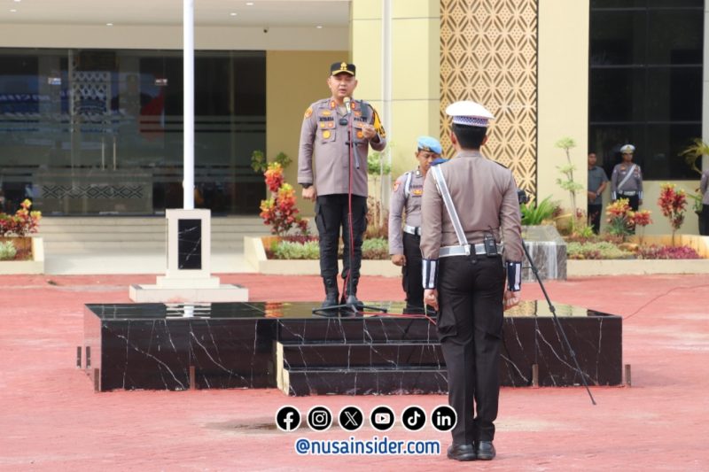 Foto. Kapolres Sumenep, AKBP Rivanda saat memimpin Apel Operasi Zebra Semeru 2025