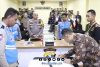 Foto. Penandatanganan Pakta Integritas Seleksi BRIMOB Polres Sumenep. 