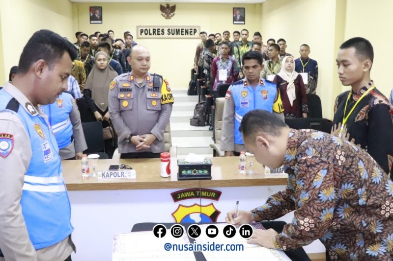 Foto. Penandatanganan Pakta Integritas Seleksi BRIMOB Polres Sumenep. 