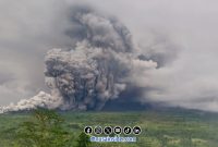Foto. Tampak Erupsi Semeru dari Kejauhan, Sumber Foto : Okezone.com