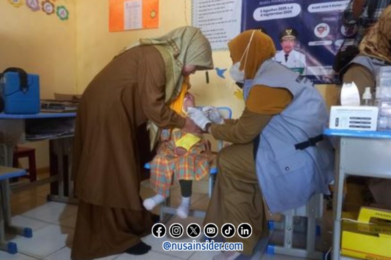 Foto. Imunisasi campak Puskesmas Pamolokan - Sumenep