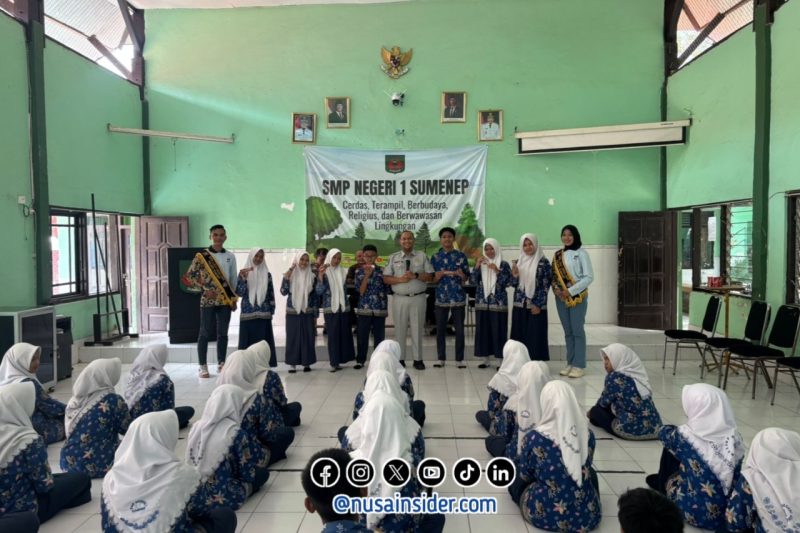 Foto. Kegiatan Satlantas Polres Sumenep bersama Jasa Raharja dalam Sosialisasi Ops Zebra Semeru 2025 di SMPN 1 Sumenep. 