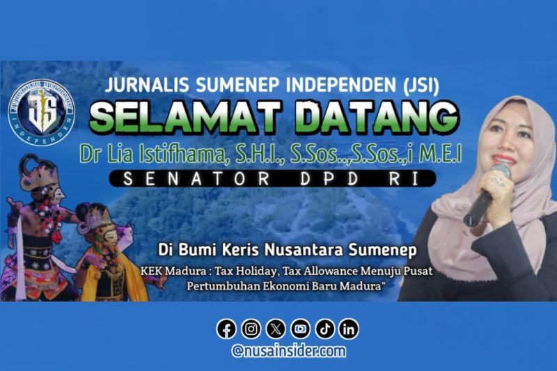 Foto. Banner ucapan Selamat Datang dari Jurnalis Sumenep Independen (JSI) kabupaten Sumenep